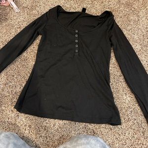 Plain black long sleeve